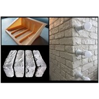 Кирпич амеро ZIKAM - угловая полиуретановая форма для бетона, с боковыми стенками. Для литья угловой кирпичной лофт-плитки.