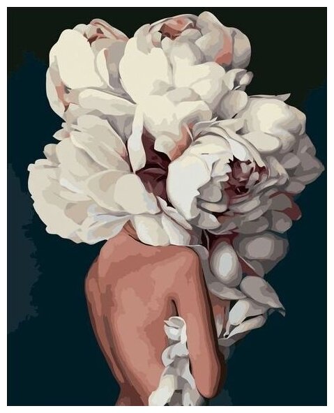 Картина по номерам Colibri "Цветы на теле" 40х50 см Холст на подрамнике