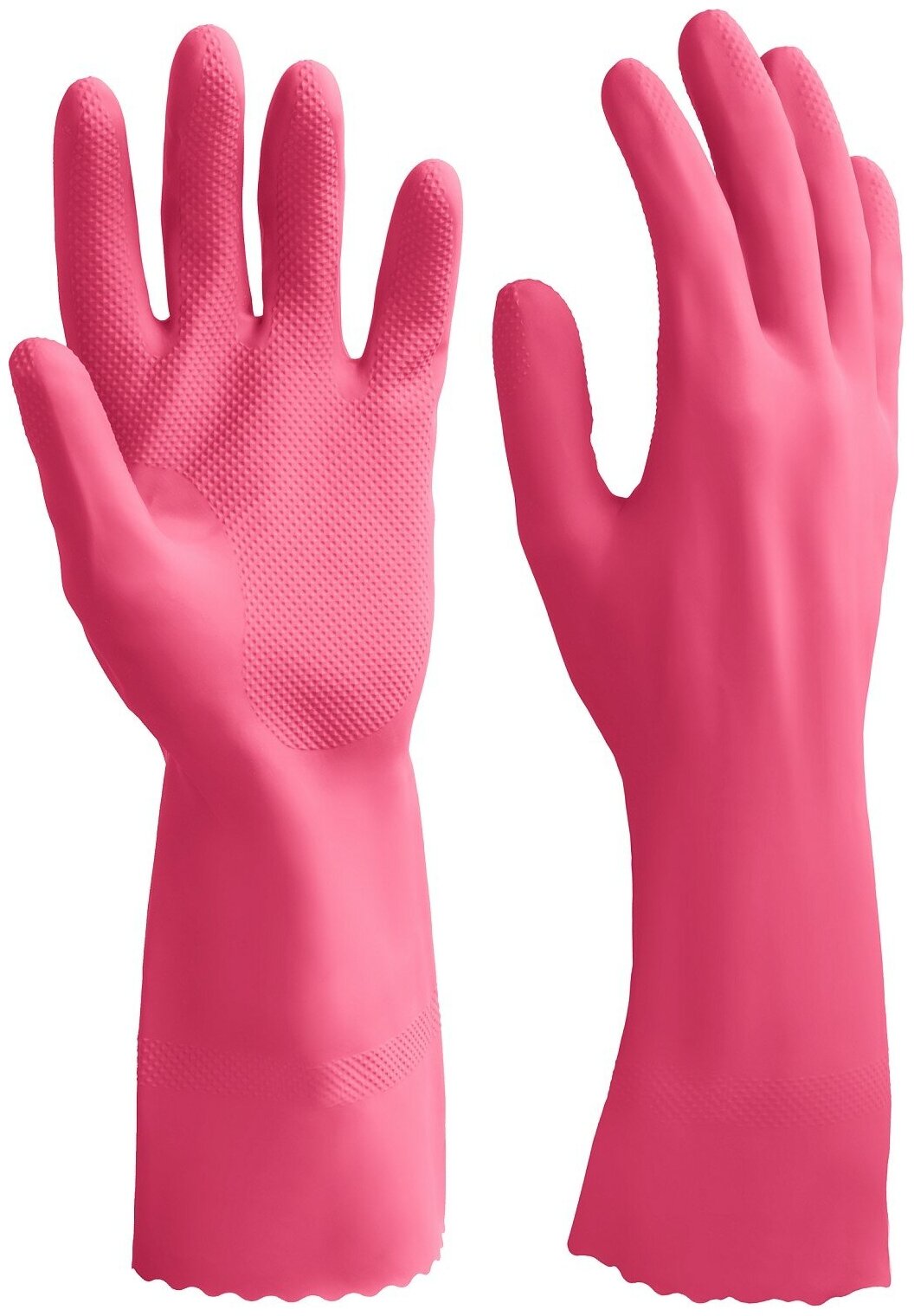 ЗУБР ЛАТЕКС+ перчатки латексные хозяйственно-бытовые стойкие к кислотам и щелочам размер S