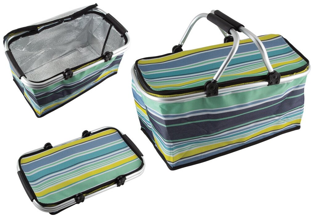 Термосумка Ecos CB-7046-2 складная с алюминиевым каркасом зеленая 30 л