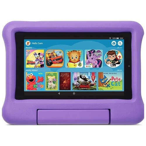 Планшетный компьютер Amazon Kindle Fire 7 Kids Edition 2019 16GB Special Offers Purple Kid-Proof Case 899000₽