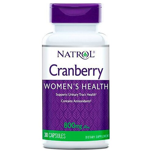 Natrol Cranberry 800mg per srvg 30 caps/ Экстракт клюквы 800 мг 30 капс. natrol экстракт маки 500 мг 60 капсул natrol растительные продукты