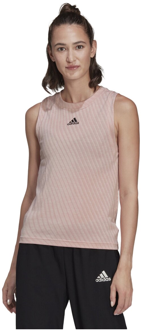 Майка adidas, размер XS, фиолетовый, розовый