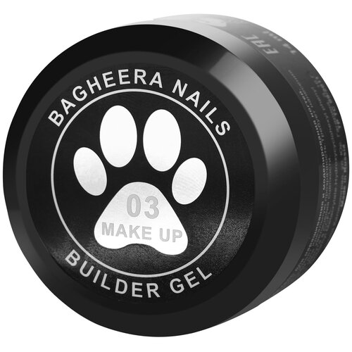 Гель для моделирования ногтей Bagheera Nails Make Up BBG-03 для наращивания цветной, 14 мл