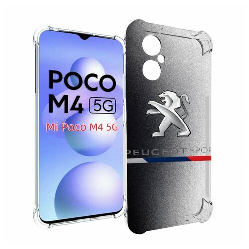 Чехол MyPads пежо-peugeot-1 для Xiaomi Poco M4 5G задняя-панель-накладка-бампер чехол mypads пежо peugeot 1 для xiaomi black shark 5 задняя панель накладка бампер