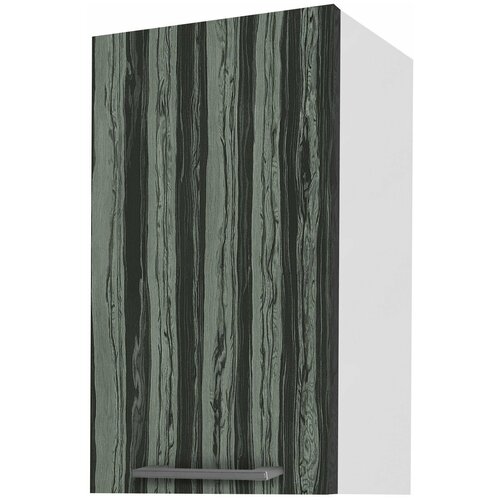 Климена ШВ400 (Корпус-белый; Фасад - дерево текстурный (серый), ручка - пластик)