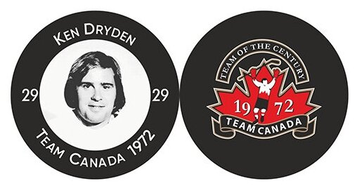 Шайба Rubena Team Canada-USSR 1972 DRYDEN 2-ст.