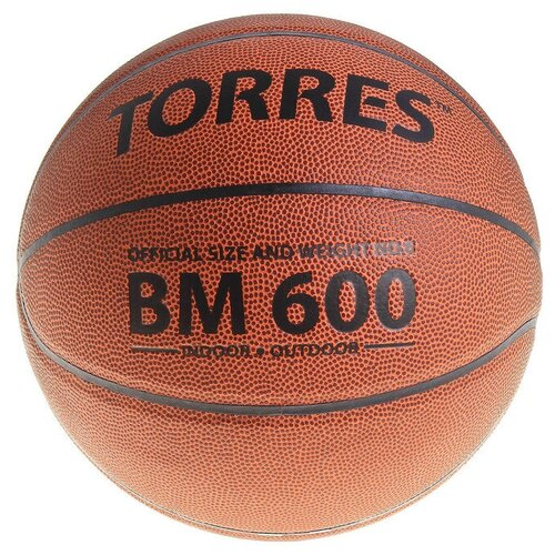 Мяч баскетбольный Torres BM600, B10026, PU, клееный, 8 панелей, размер 6 мяч баскетбольный bm600 b10026 pu клееный 8 панелей размер 6