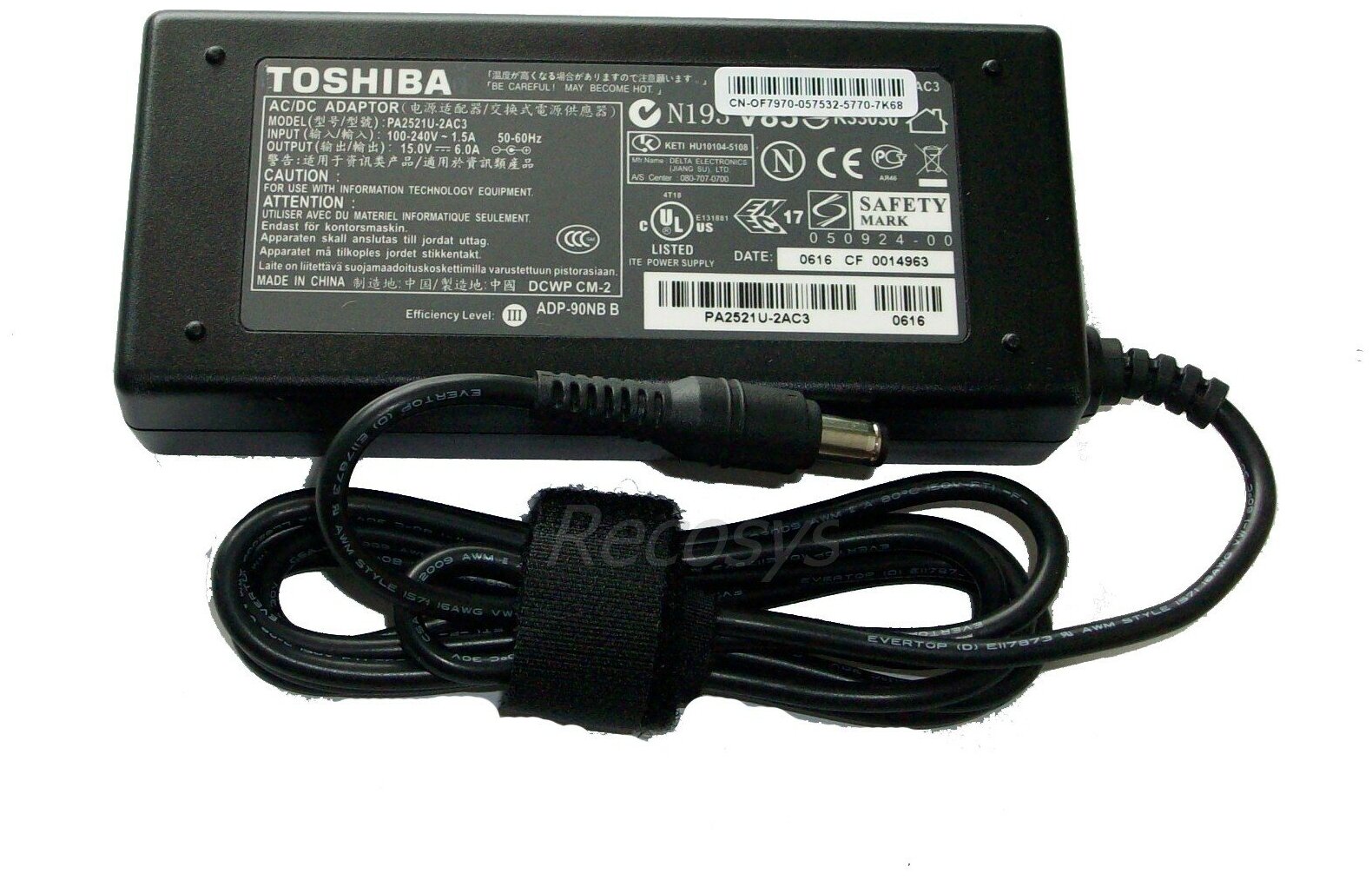 Блок питания для ноутбука Toshiba Satellite 1415-S115 15V 6A 6.3 * 3.0