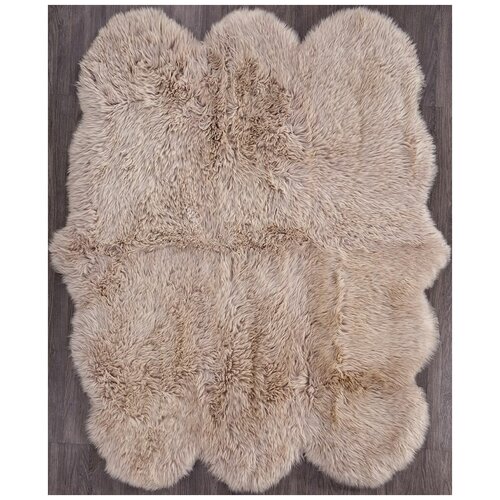 Ковер Sheepskin 150x190 - светло бежевый - Прямоугольник - коллекция Овчина Sheepskin 1.50x1.90