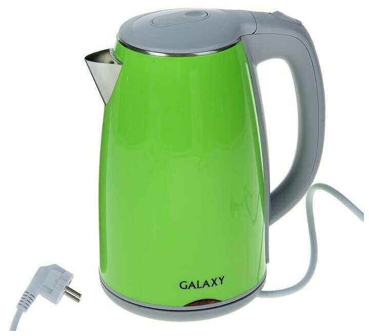 Чайник электрический Galaxy GL-0307 зеленый 2000Вт, объем 1,7л, скрытый нагревательный элем - фотография № 6