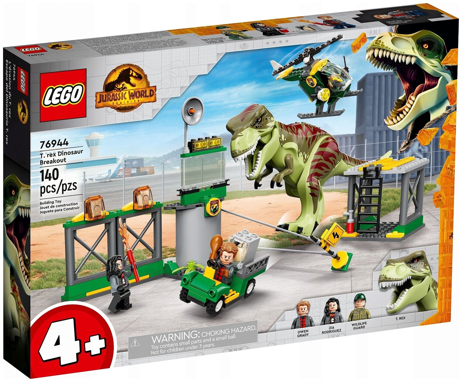 Конструктор LEGO Jurassic World 76944Прорыв тираннозавра T-Рекса, 140 дет.