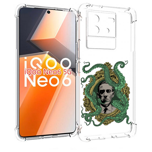 Чехол MyPads портрет с кракеном для Vivo iQoo Neo 6 5G задняя-панель-накладка-бампер