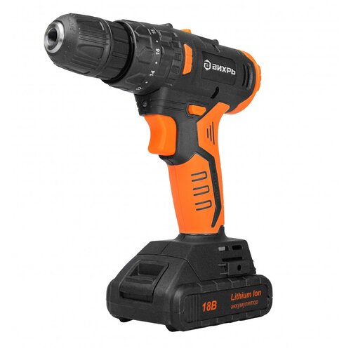 Дрель-шуруповерт Вихрь ДА-18Л-2КУБ 20 Ач аккумуляторная бесщеточный двигатель 11811₽