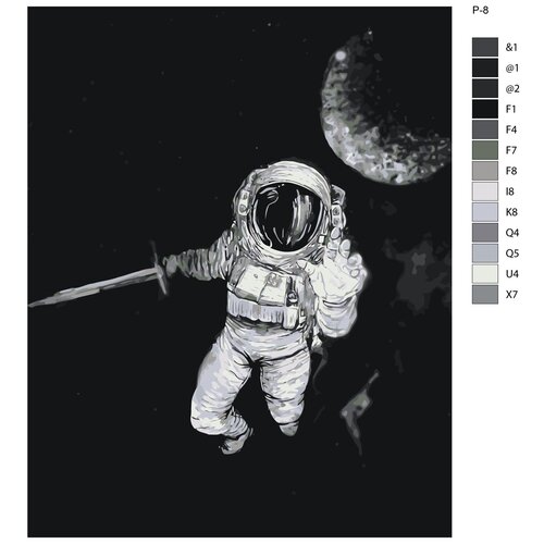 Картина по номерам, 80 x 100, IIIR-P-8, космос, космонавт, арт, луна , Живопись по номерам, набор для раскрашивания, раскраска картина по номерам 80 x 100 iiir p 7 космонавт космос арт бабочки живопись по номерам набор для раскрашивания раскраска