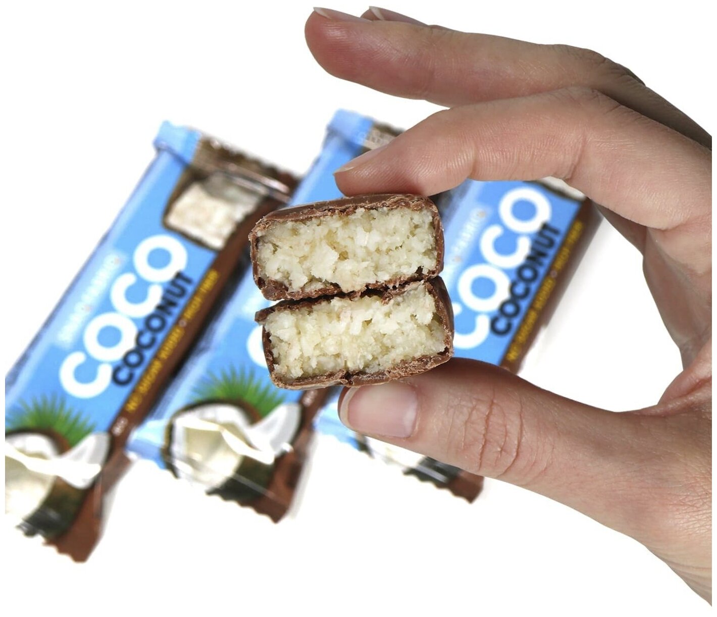 Snaq Fabriq Батончик COCO 40г Coconut Кокос (10шт) - фотография № 3