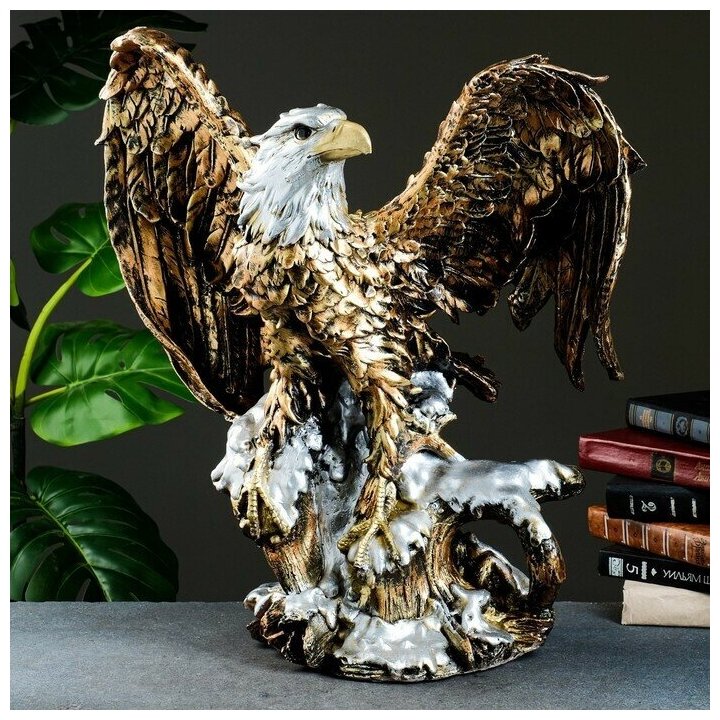 Фигура "Орел большой с крыльями" бронза, 52x37x57см
