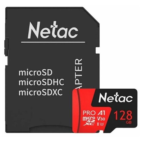 Карта памяти Netac P500 Extreme Pro 128ГБ microSDXC U3 up to 100MB/s