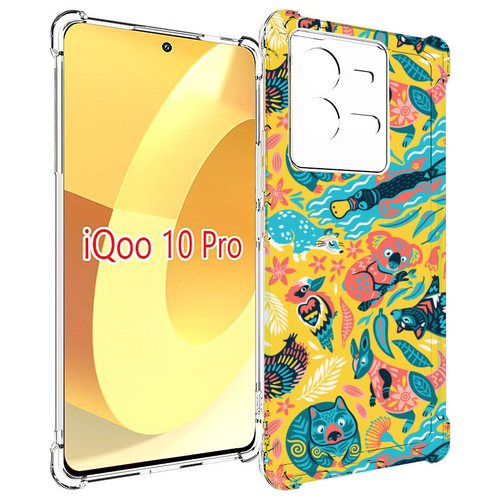 Чехол MyPads seamless-pattern для Vivo iQOO 10 Pro задняя-панель-накладка-бампер чехол mypads seamless pattern для vivo iqoo 11 pro задняя панель накладка бампер