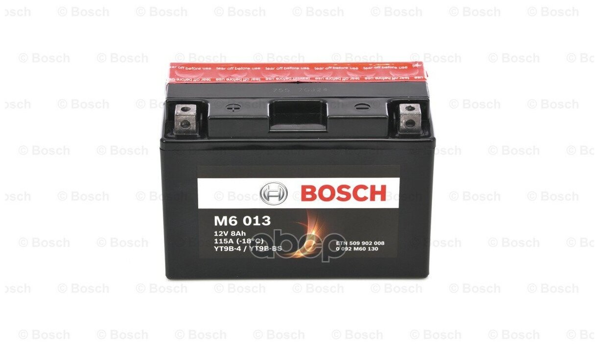0 092 M60 130_аккумуляторная Батарея! Рус 8ah 115a 150/70/105 Yt9b-4 Yt9b-Bs Moto Agm Bosch арт. 0 092 M60 130
