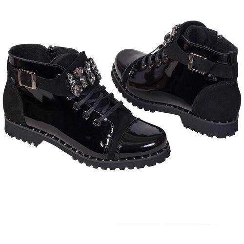 фото Женские черные полуботинки oleksy ol-2391/542/147czar zam+lak