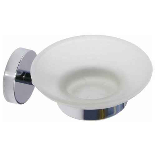 Мыльница OMEGA, матовое стекло, хром, SWES (Россия), арт. AA2010