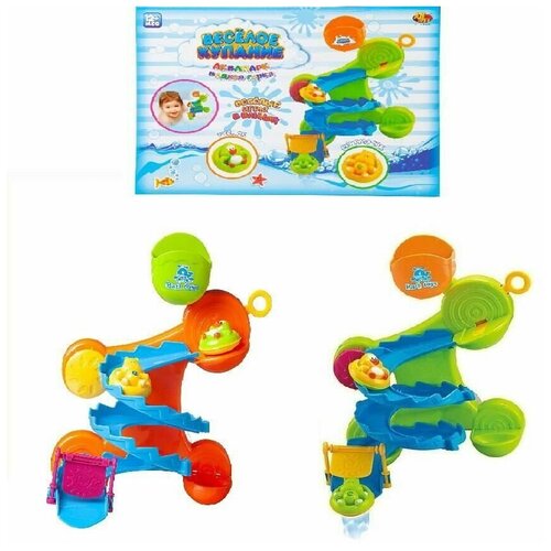 Игрушка для ванной ABtoys Веселое купание. Горка (PT-00540), микс набор игрушек для ванной abtoys веселое купание горка серпантин оранжевая с 2 животными на кругах abtoys абтойс pt 00540 оранжевая