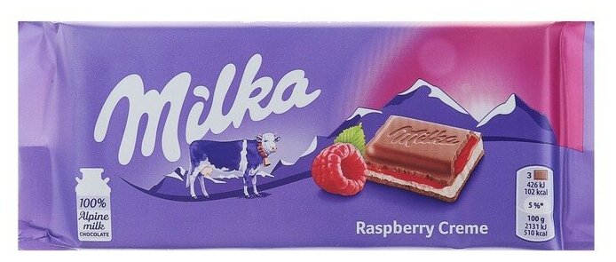 Шоколадная плитка Milka Raspberry Creme / Милка Малиновый Крем 100 гр. (Германия) - фотография № 5