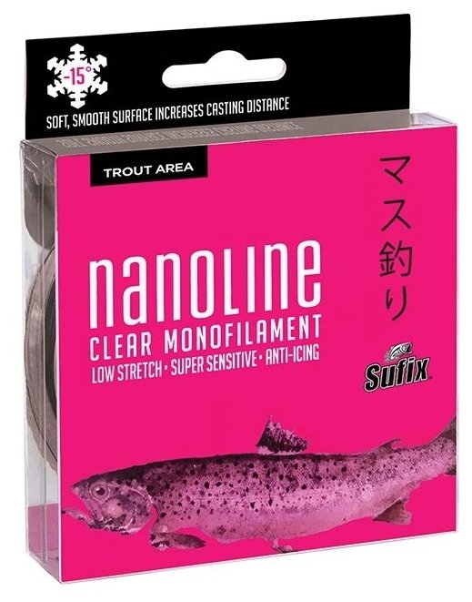 Леска SUFIX Nanoline Trout 150м прозрачная 0,14мм 1.8кг