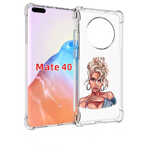 Чехол MyPads красивая-блондинка женский для Huawei Mate 40 / Mate 40E задняя-панель-накладка-бампер