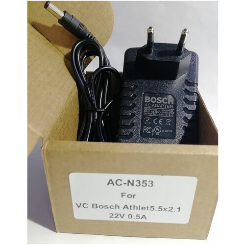 Блок питания Bosch 22v - 0.5a для зарядки пылесоса Bosch Athlet BCH6ATH18, BCH51840, BCH51841, BCH51842, BCHF2MX20 зарядное устройство 12012377 12011861 для пылесоса bosch bbh2