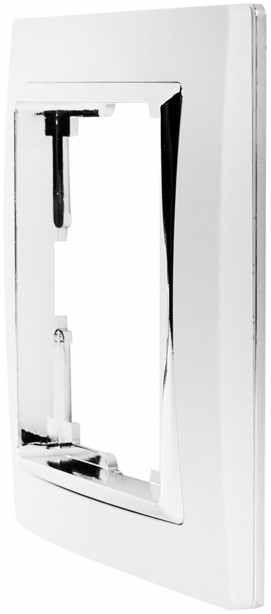 Рамка для розеток и выключателей Werkel Snabb 1 пост, цвет белый/хром - фотография № 5