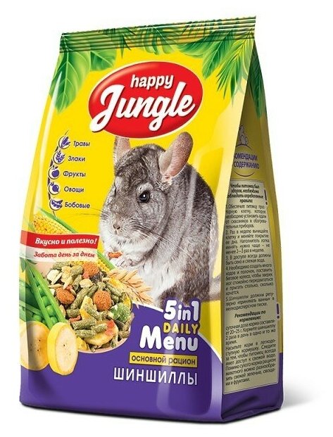 Happy Jungle Корм для шиншилл, 400 г