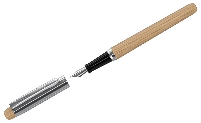 Ручка перьевая Berlingo подарочная "Nature" черная, 0,8 мм, бук CPs_07509