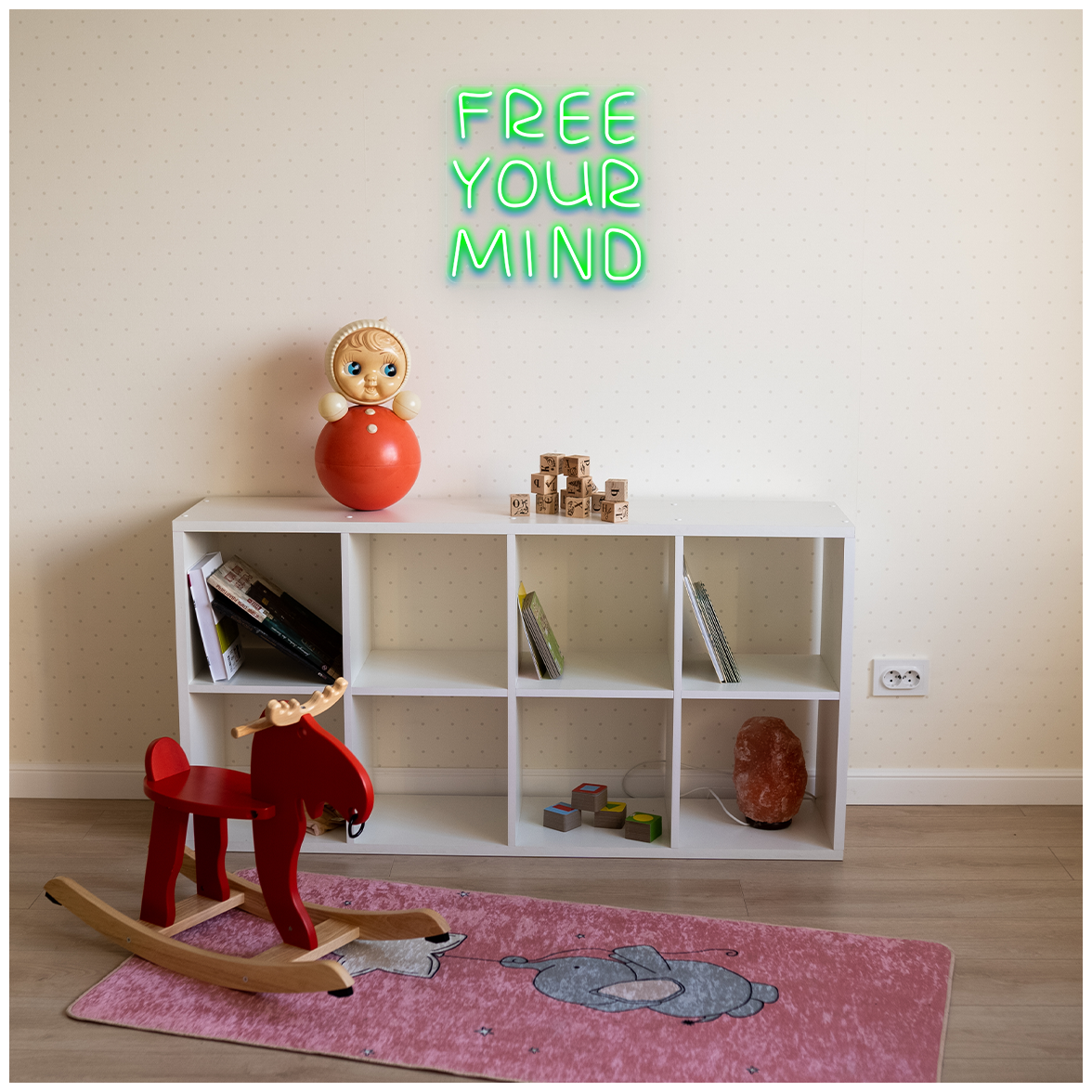 Светильник неоновый Free your mind Освободи свое сознание, 40х39 см - фотография № 4