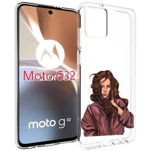 Чехол MyPads Арт-рисунок-девушки для Motorola Moto G32 задняя-панель-накладка-бампер