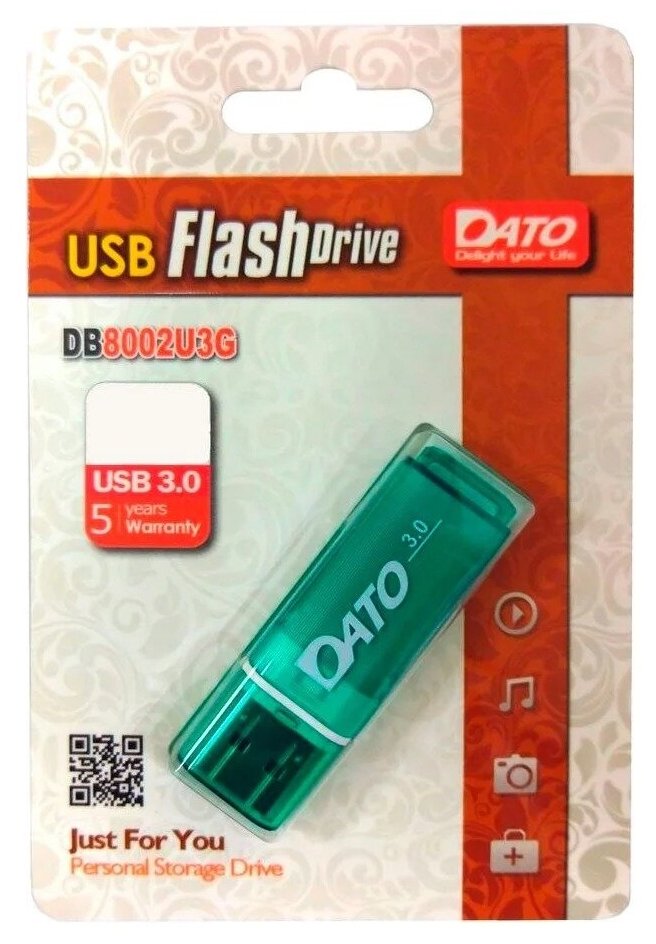 USB флешка DATO 64Gb DB8002U3G green USB 3.0