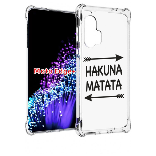Чехол MyPads Hakuna-Matata для Motorola Edge+ Plus задняя-панель-накладка-бампер