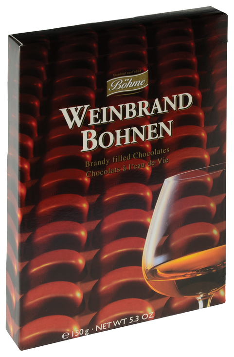 Набор конфет Halloren Böhme "Brandy Beans" из темного шоколада с начинкой бренди 150г - фотография № 4