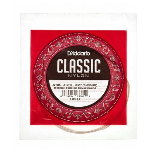 d addario nyl048w одиночная струна для классической гитары Струна одиночная для классической гитары J2705 D ADDARIO