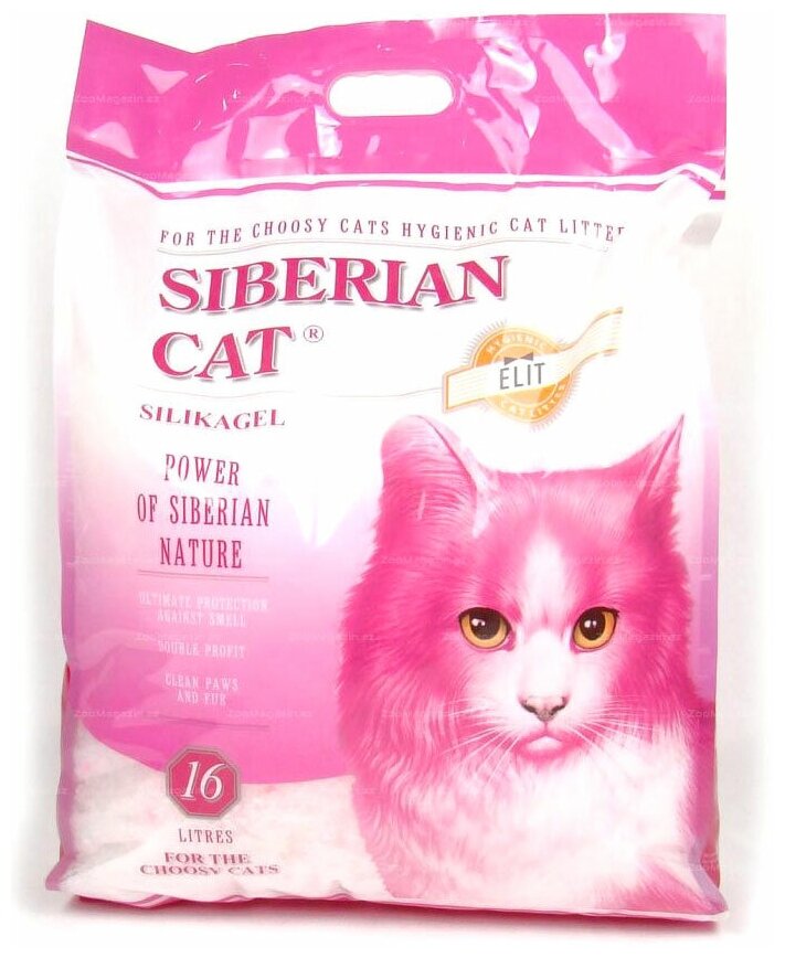 Сибирская кошка элитный силикагелевый наполнитель для привередливых кошек, 16л, 7,300 кг