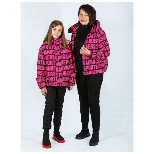 Куртка женская DORIMODES BE YOUR STYLE спортивная, повседневная, с капюшоном и карманами, р-р 46-48, черно-красный