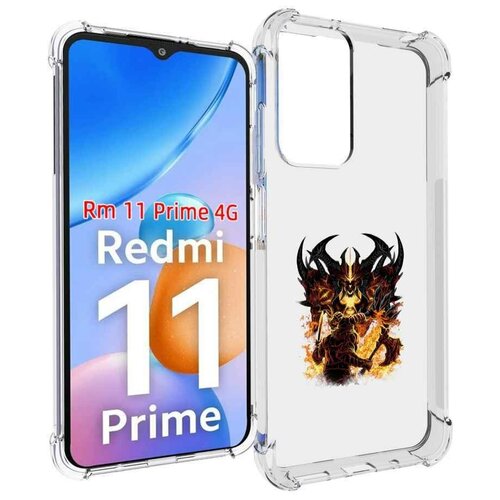 Чехол MyPads демон shadow fiend для Xiaomi Redmi 11 Prime 4G задняя-панель-накладка-бампер