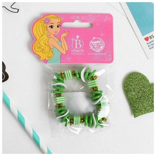 Браслет Выбражулька, 1 шт., размер one size, зеленый