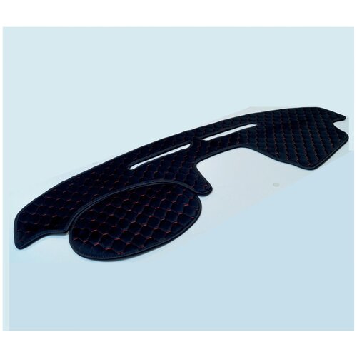 Накидка на панель Лада Гранта LADA GRANTA 1 чёрный велюр с красной строчкой