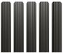 Штакетник металлический (евроштакетник) П-образный на забор (двусторонний цвет RAL 8019/8019 Темный Шоколад, высота 1.25м, ширина 85мм) - 10 шт