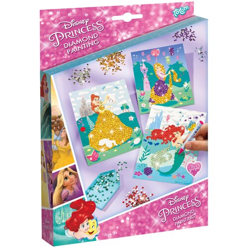 totum набор алмазной вышивки diamond painting 061026 Набор для творчества TOTUM DIAMOND PAINTING Disney Princess 044227