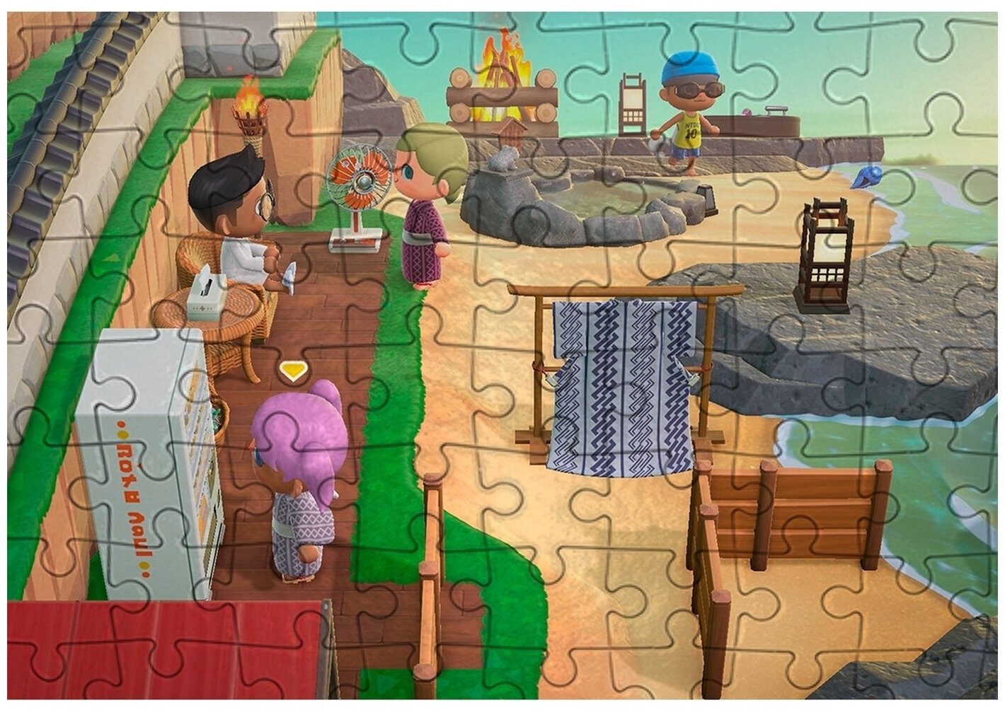 Пазл Картонный 38x26 см размер А3 300 деталей модель Animal Crossing New Horizons - 40