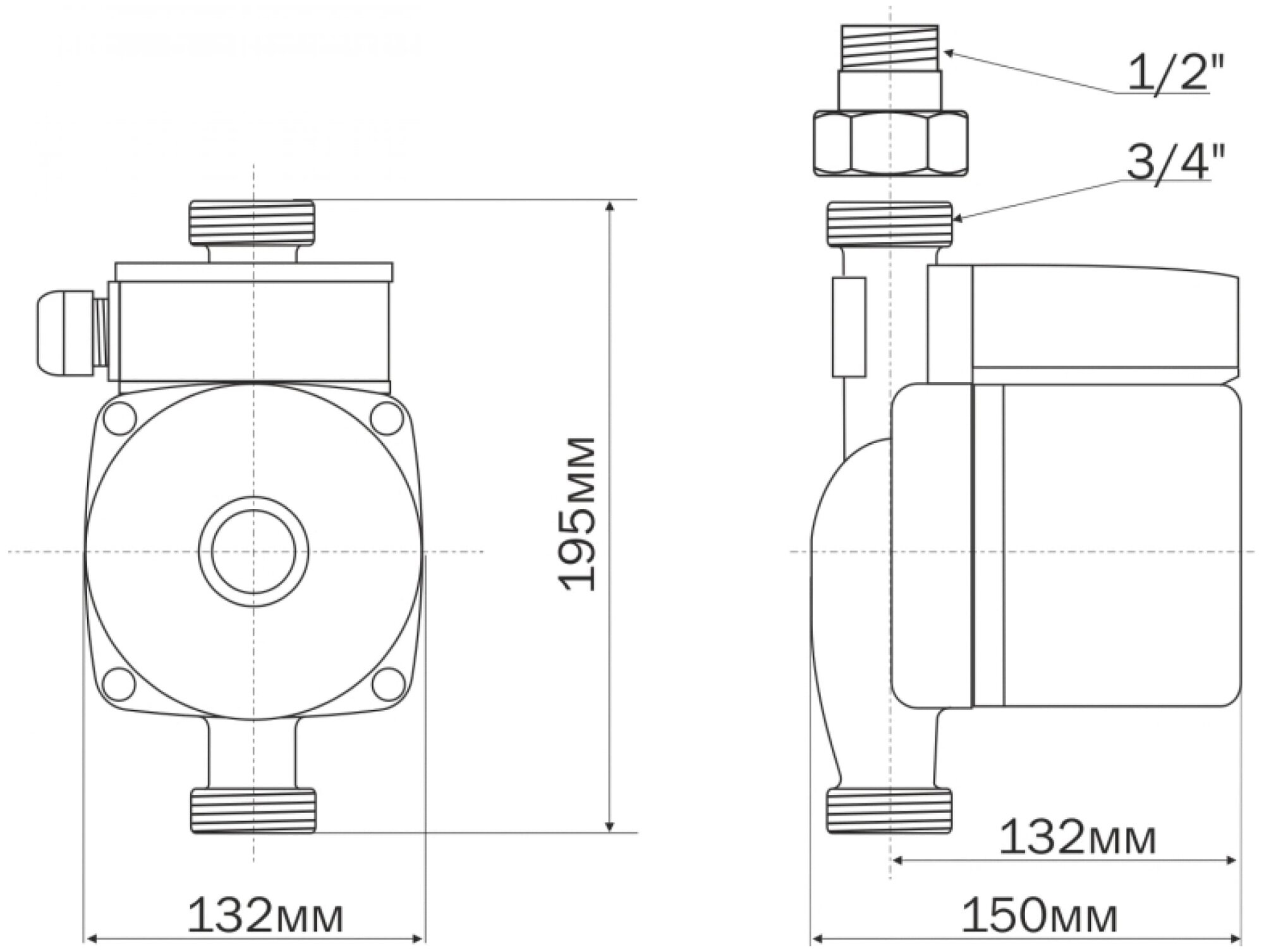 Насос циркуляционный Aquario AC 1512-195A - фото №8
