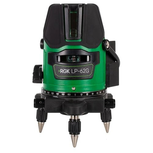 Комплект: лазерный уровень RGK LP-62G + штатив RGK LET-170 приемник RGK LD-9 рейка RGK LR-2